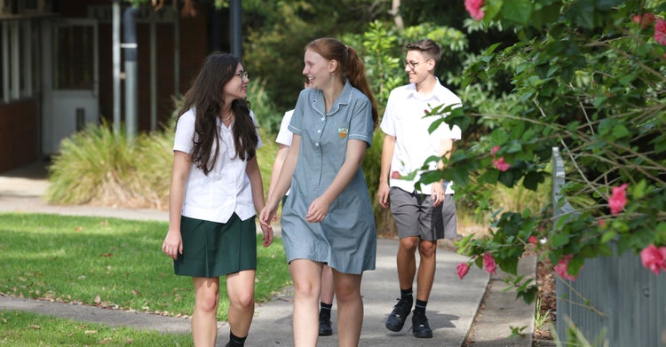 Our students enjoy the landscaped grounds